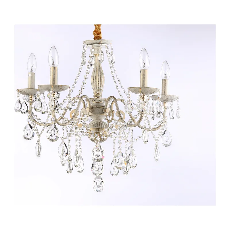 Подвесной светильник E14*5 TR4944/5 WH/GD/CL белый/золото/прозрачный E14/5 max 40W D605*565 Ambrella Light 11