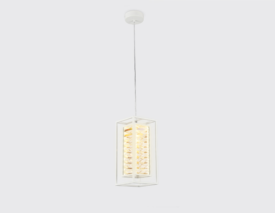 Подвесной светильник с хрусталем TR5042 WH/CL белый/прозрачный E14/1 max 40W 180*180*760 Ambrella Light 11