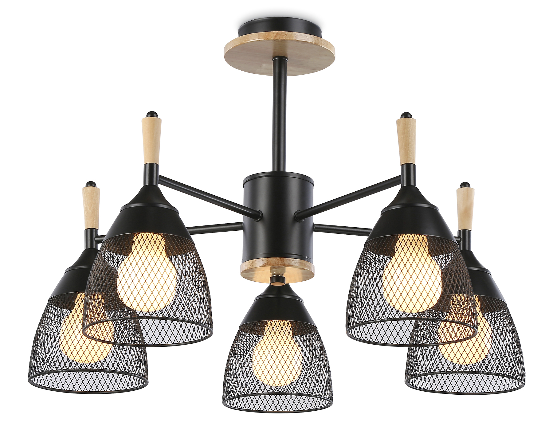 Подвесная люстра TR8015/5 BK черный E27*5 max 40W D600*385 Ambrella Light 7
