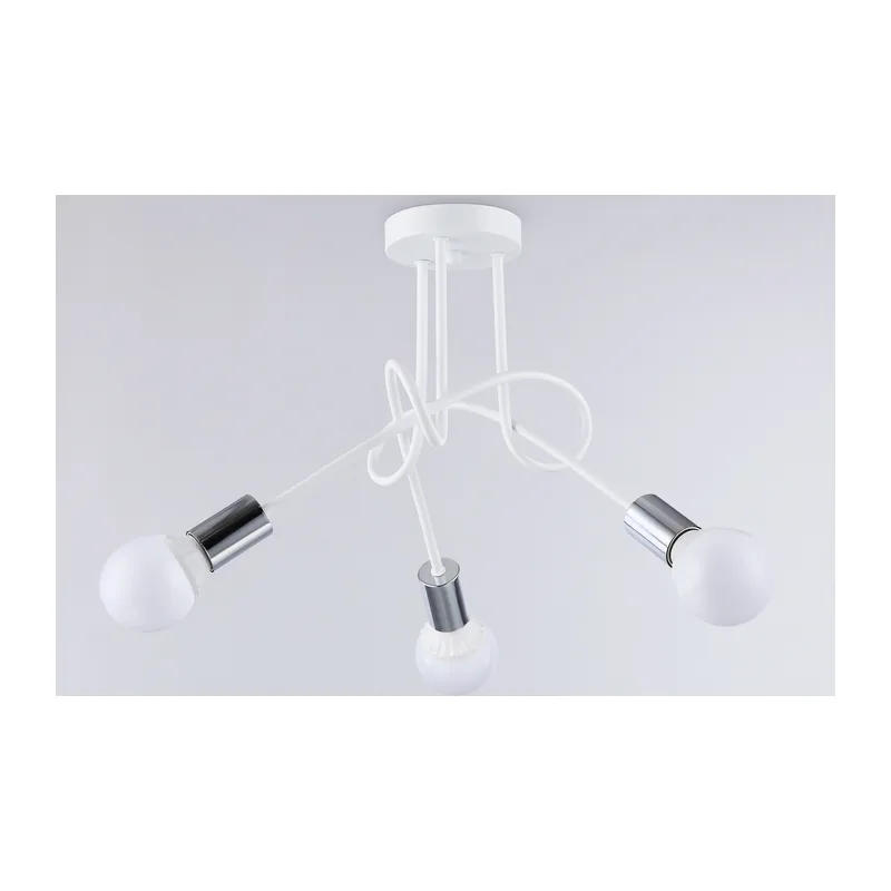 Потолочный светильник E27*3 TR80414/3 WH/CH белый/хром E27/3 max 60W D670*370 Ambrella Light 10