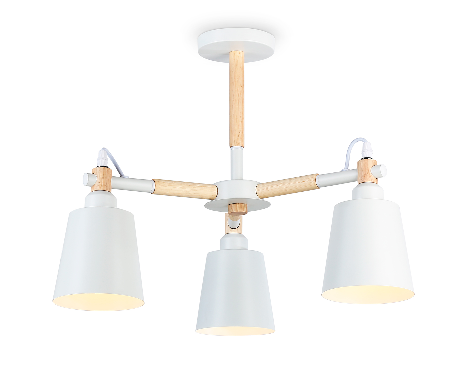 Подвесная люстра TR82204/3 WH/LW белый/светлое дерево E27/3 max 40W D560*430 Ambrella Light 9