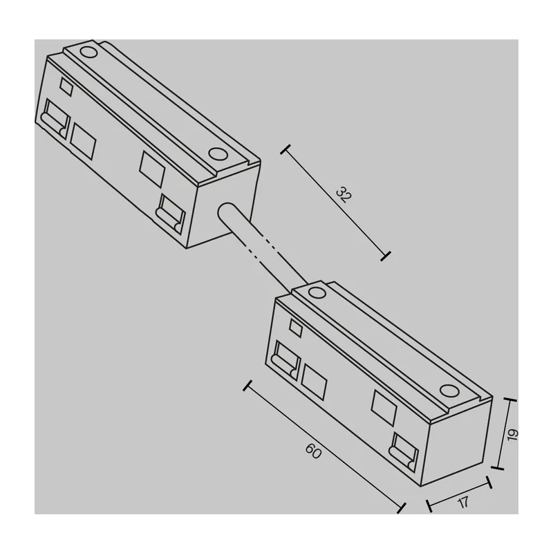 Коннектор питания прямой гибкий 5см Exility белый Maytoni TRA034CPC-42W-5-1 6
