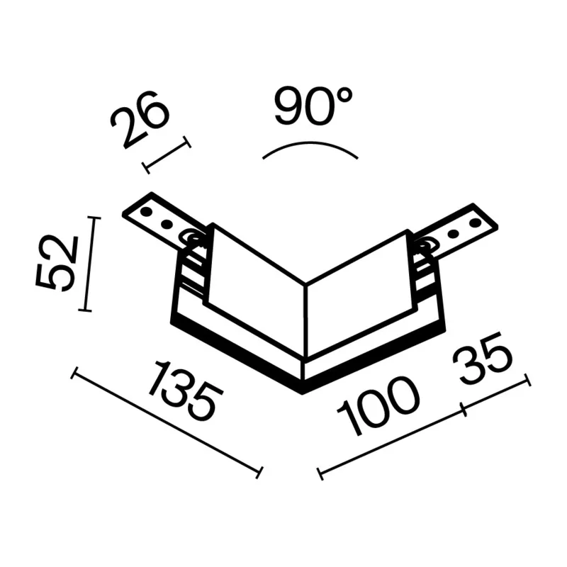 Коннектор угловой Exility накладной белый Maytoni TRA034HCL-41W 2