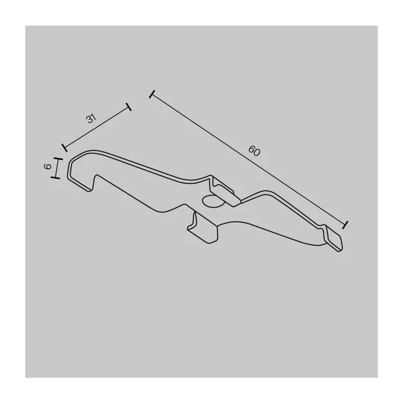 Фиксатор для накладного монтажа Exility белый, 2шт Maytoni TRA034HS-21W 3