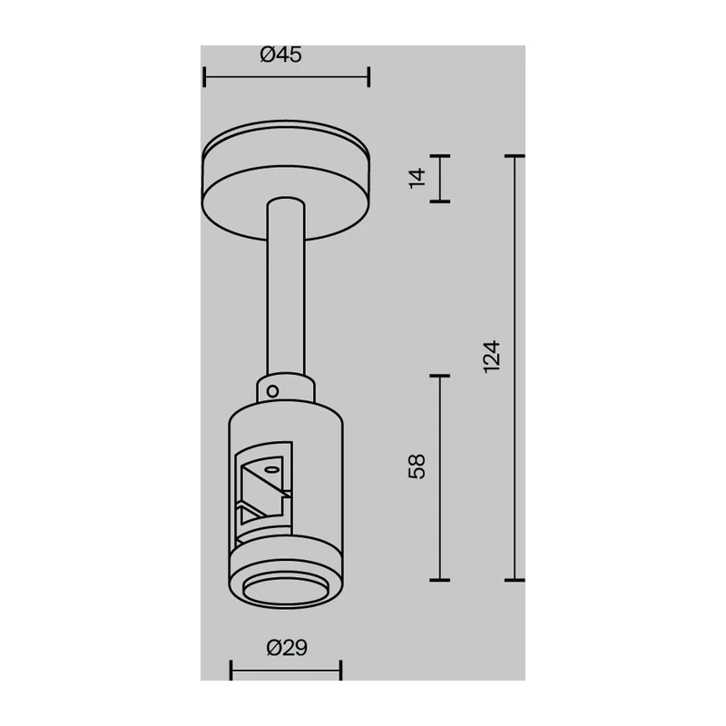 Крепление потолочное Короткое / Short 78мм с вводом питания Flarity черный Maytoni TRA156C-B1-B 5