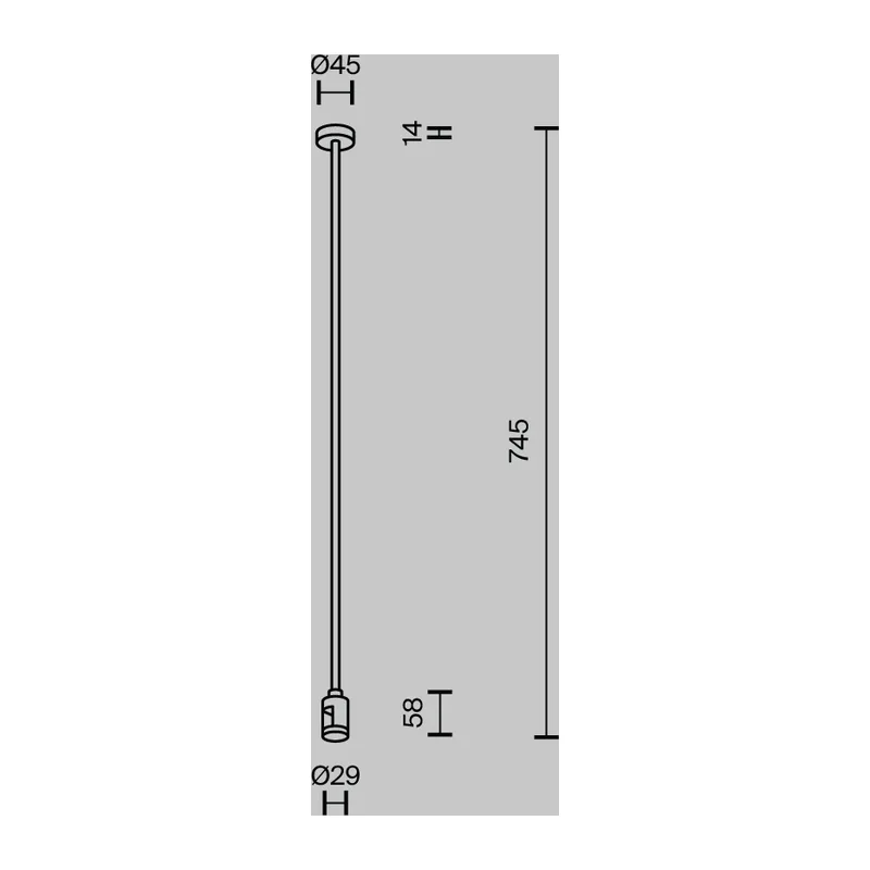 Крепление потолочное Длинное / Long 700мм с вводом питания Flarity латунь Maytoni TRA159C-B1-BS 5