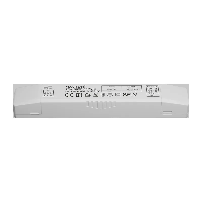 Источник напряжения встраиваемый Elasity 48В, 150Вт, белый Maytoni TRA160DR-150W-S 3