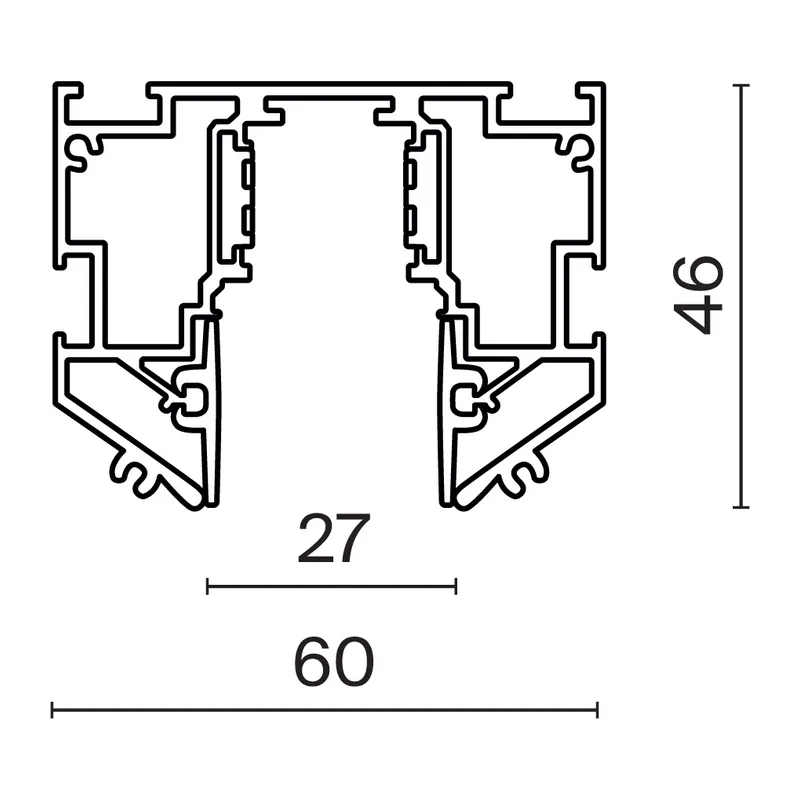 Шинопровод для монтажа Exility в натяжной ПВХ потолок, 2м, черный Maytoni TRX034-SCH-422B 6