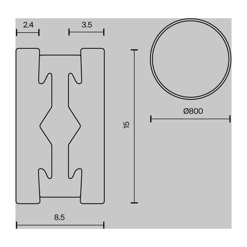 Шинопровод круглый 800мм Flarity черный Maytoni TRX154-R-D800-B 2