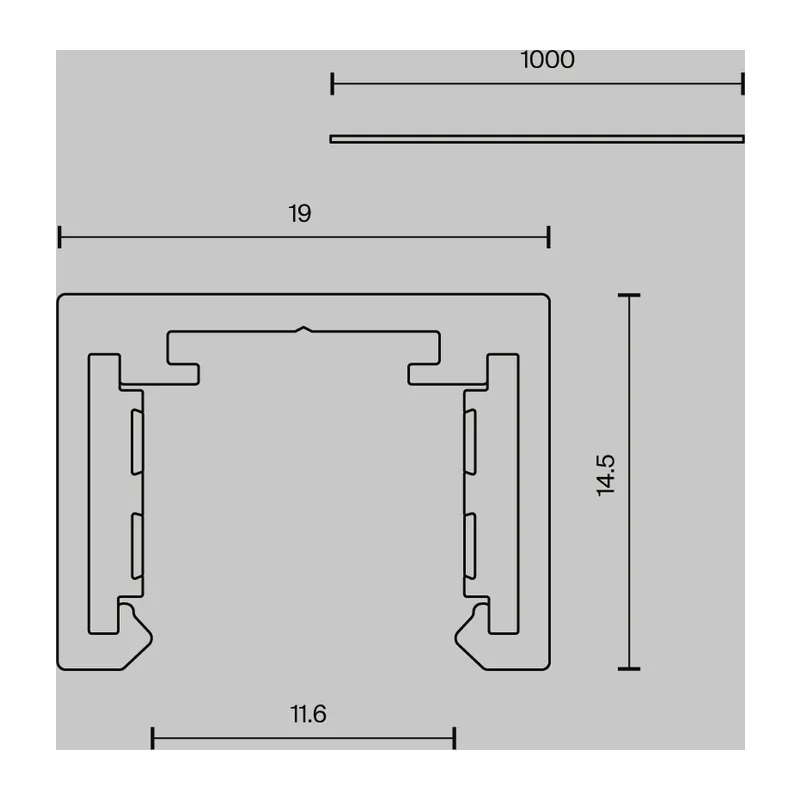 Шинопровод 1 м Exility X накладной, черный Maytoni TRX239-411B 6