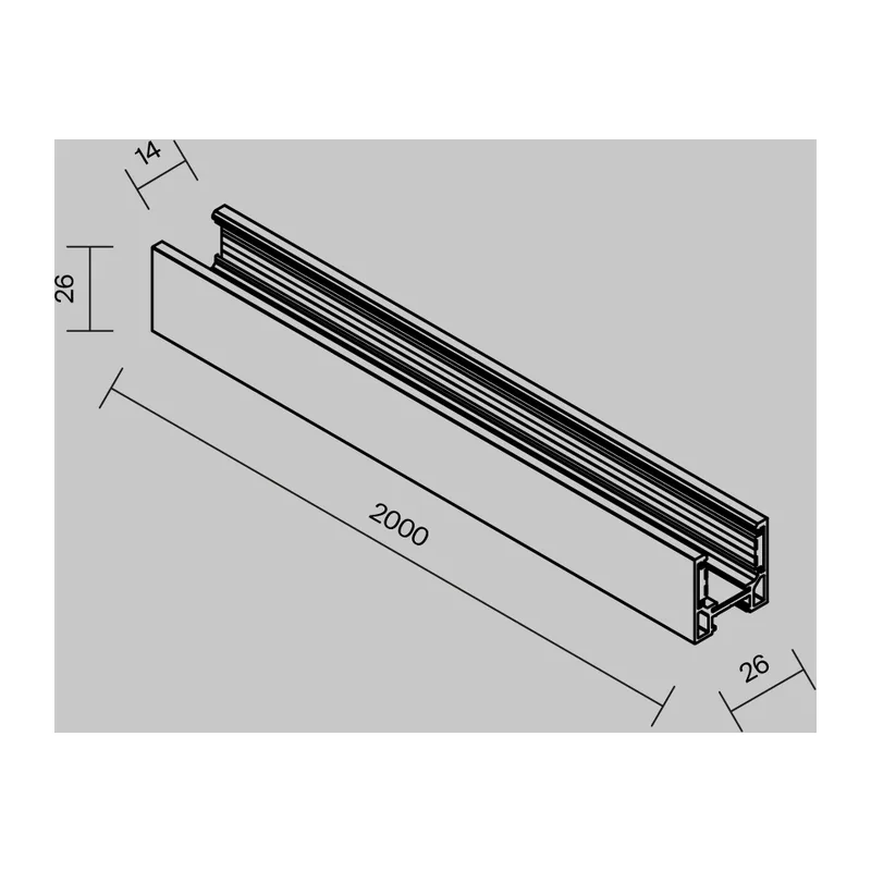 Шинопровод 2м Exility низкопрофильный накладной, черный Maytoni TRXMN034-412B 5