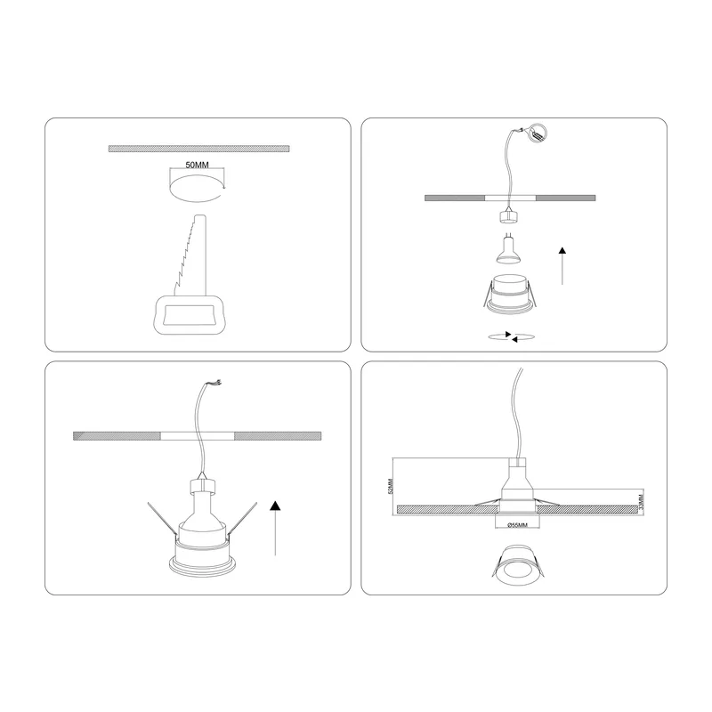 Встраиваемый точечный светильник MR11 1*GU5.3 TS51813 WH белый MR11 GU5.3 D55*33 Ambrella Light 6