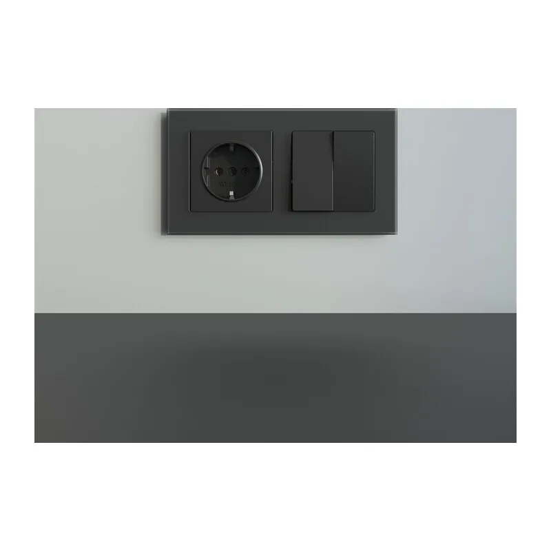 W0023108/ Рамка на 2 поста Senso (черный, стекло soft-touch) 7