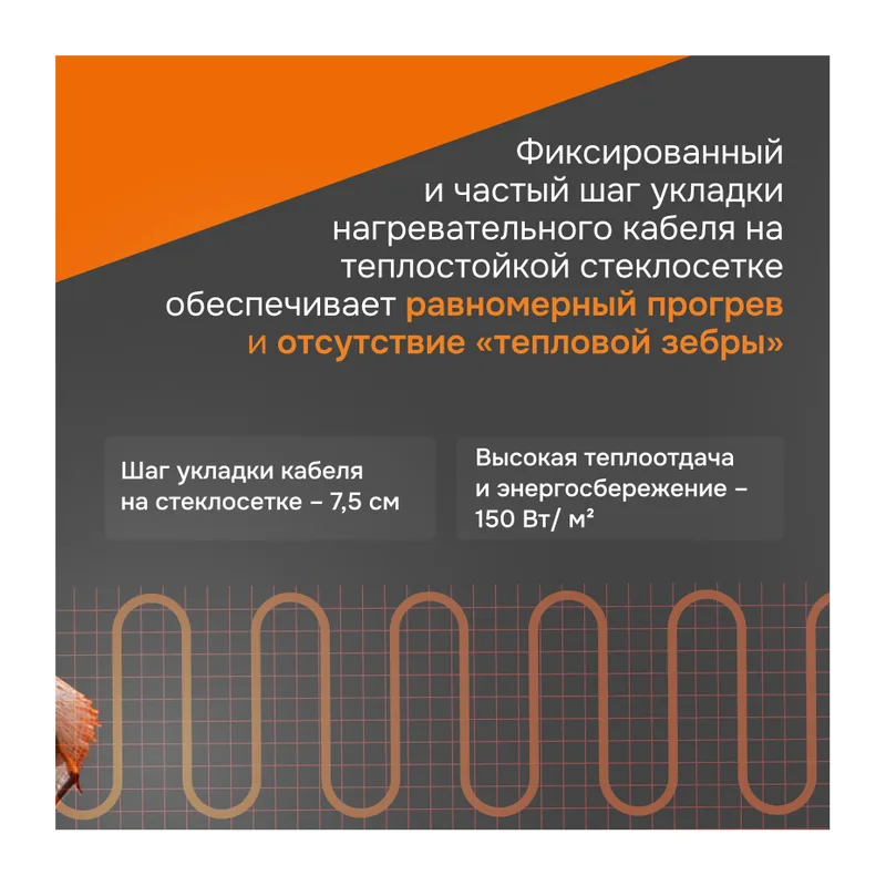 Нагревательный мат Welrok Mat - 525 - 7 - 92,33 - Welrok Mat 3,5 м2 0,525 кВт 4
