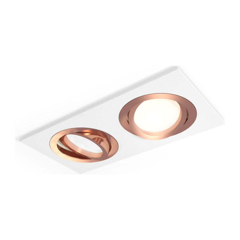 Комплект встраиваемого поворотного светильника XC7635084 SWH/PPG белый песок/золото розовое полированное MR16 GU5.3 (C7635, N7005) Ambrella Light 2