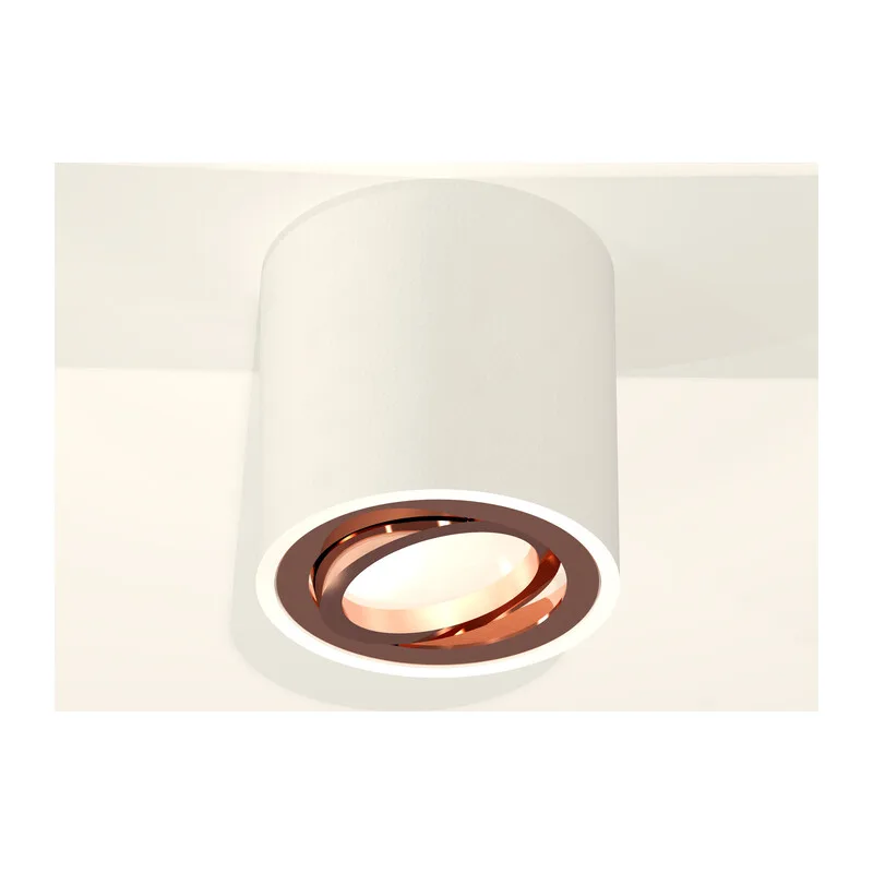Накладной поворотный точечный светильник MR16 1*GU5.3 (комплект) XS7531005 SWH/PPG белый песок/золото розовое полированное MR16 GU5.3 (C7531, N7005) Ambrella Light 3