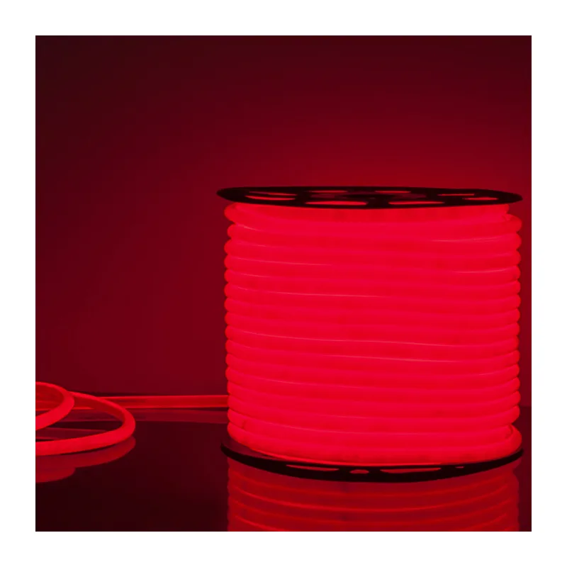 Светодиодный гибкий неон 220V 9.6W/м 144Led/м 2835 IP67 круглый, красный, 50 м Гибкий неон 220V 9,6W 144Led 2835 IP67 круглый красный, 50 м Elektrostandard