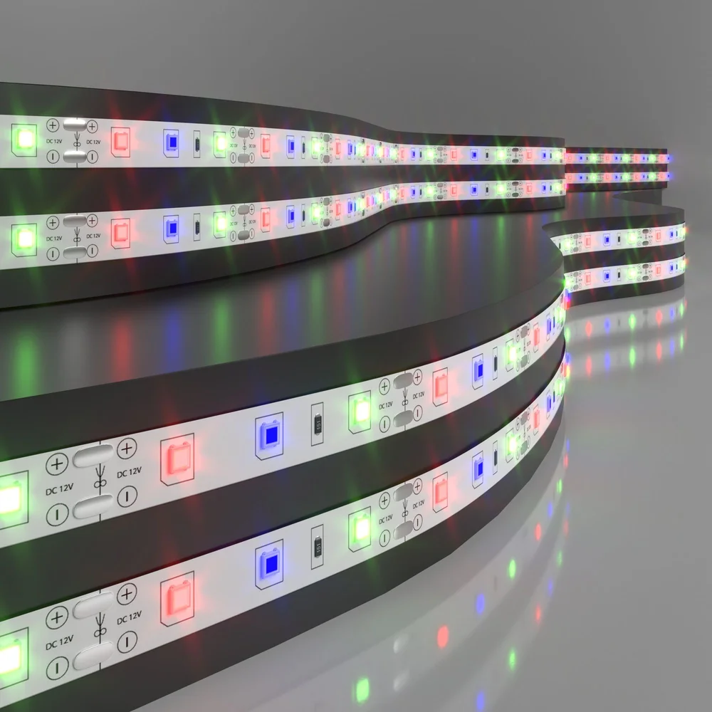 Светодиодная лента 12 В 4,8 Вт/м 60 Led/м 2835 IP20, RGB, 5 м Лента светодиодная 12V 4,8W 60Led 2835 IP20 RGB, 5м Elektrostandard