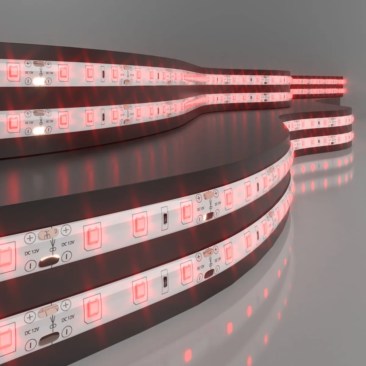 Светодиодная лента 12 В 4.8 Вт/м 60 Led/м 2835 IP65, красный, 5 м Лента светодиодная 12V 4,8W 60Led 2835 IP65 красный, 5м Elektrostandard