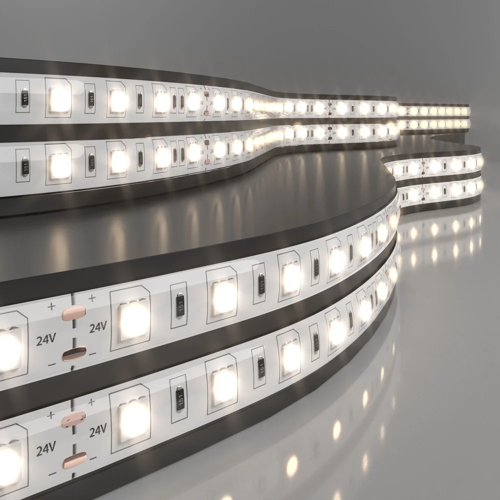 Светодиодная лента 24 В 14,4 Вт/м 60 Led/м 5050 IP65, теплый белый 3300K, 5 м Лента светодиодная 24V 14,4W 60Led 5050 IP65 теплый белый, 5м Elektrostandard