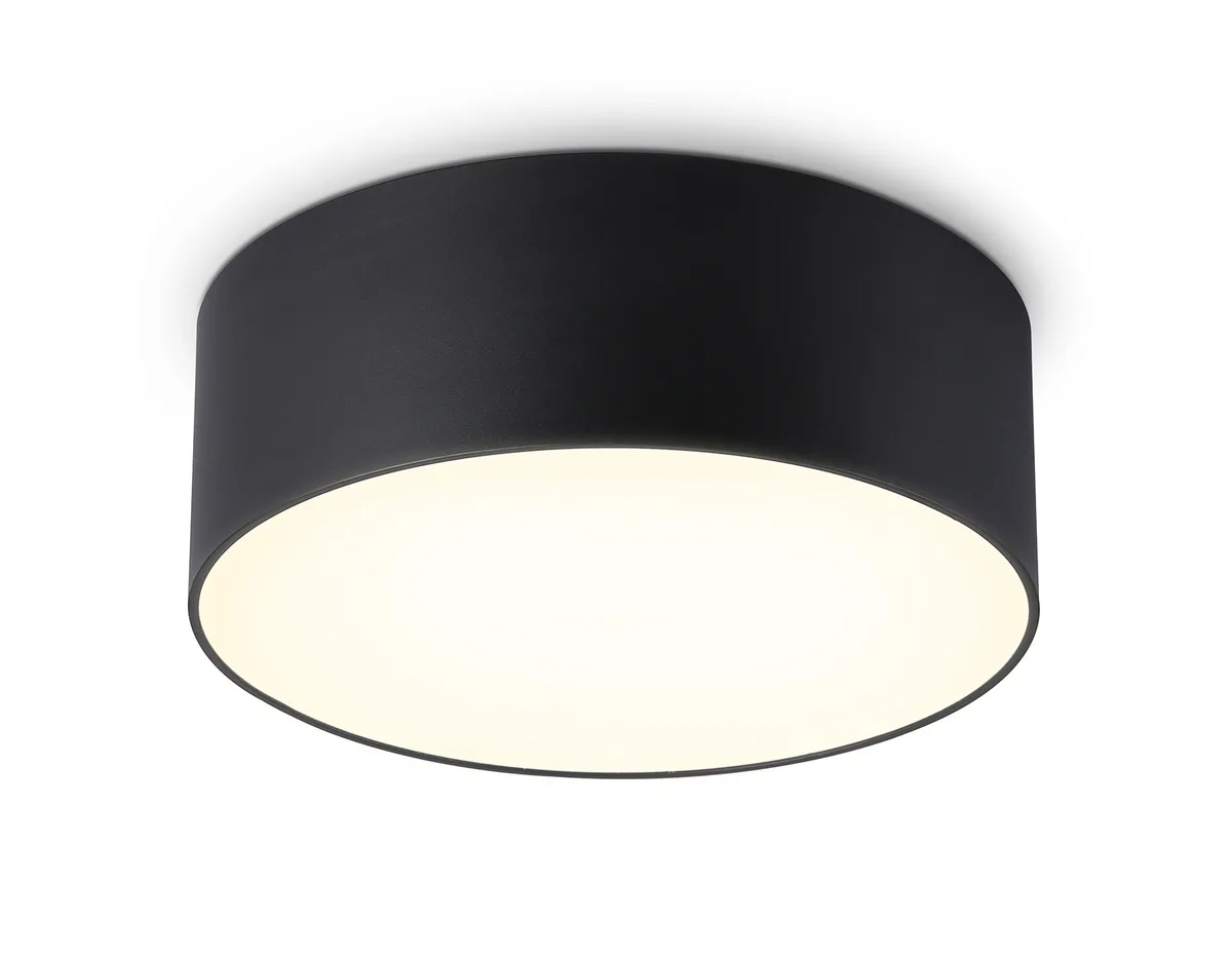 Потолочный светодиодный светильник 3000K 15Вт FV5513 BK черный LED 15W 3000K D120*58 (Без ПДУ) Ambrella Light