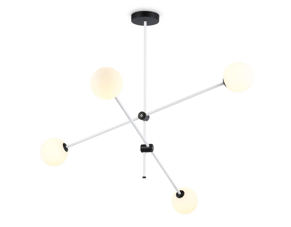 Подвесной светильник TR2505/4 WH/BK белый/черный G9/4 max 10W D970*700 Ambrella Light