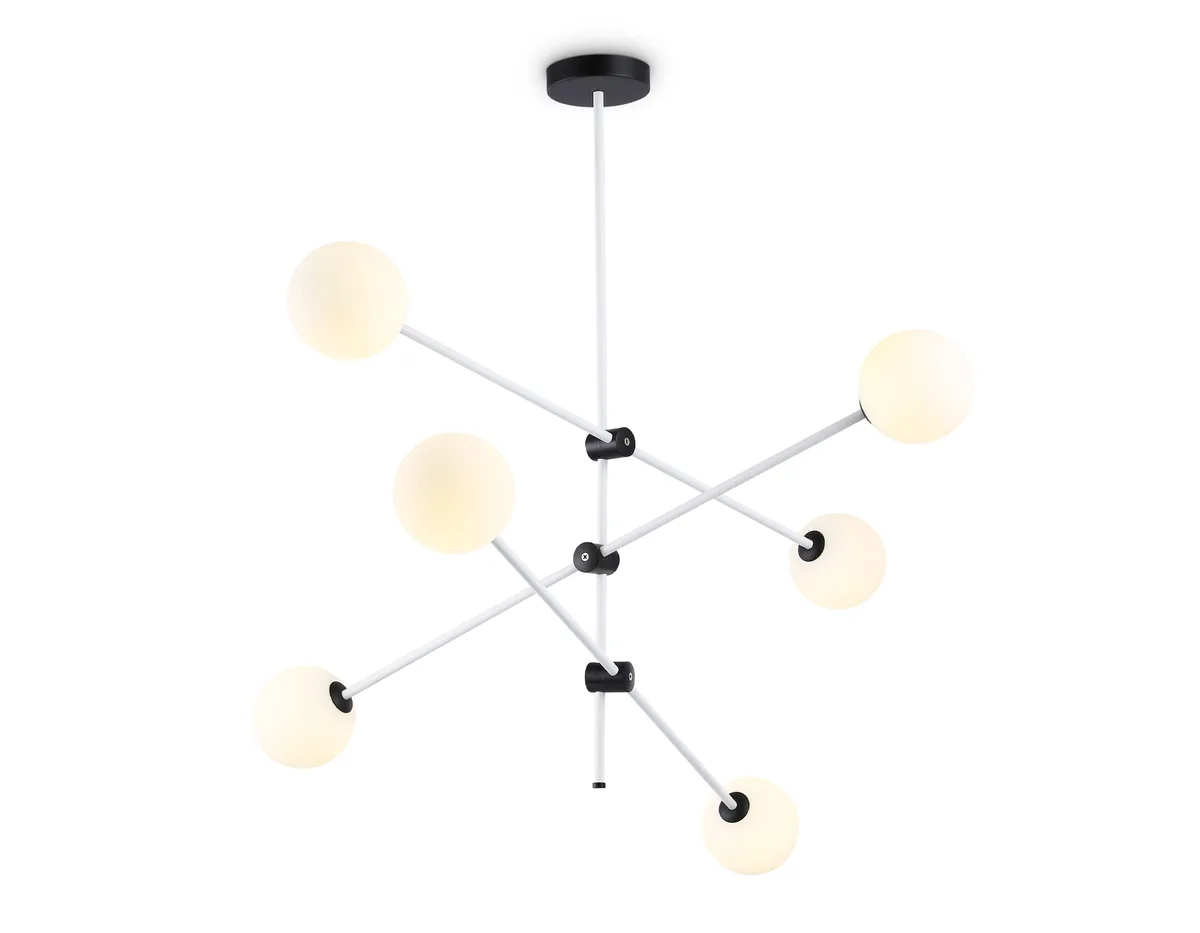 Подвесной светильник TR2512/6 WH/BK белый/черный G9/6 max 10W D970*830 Ambrella Light