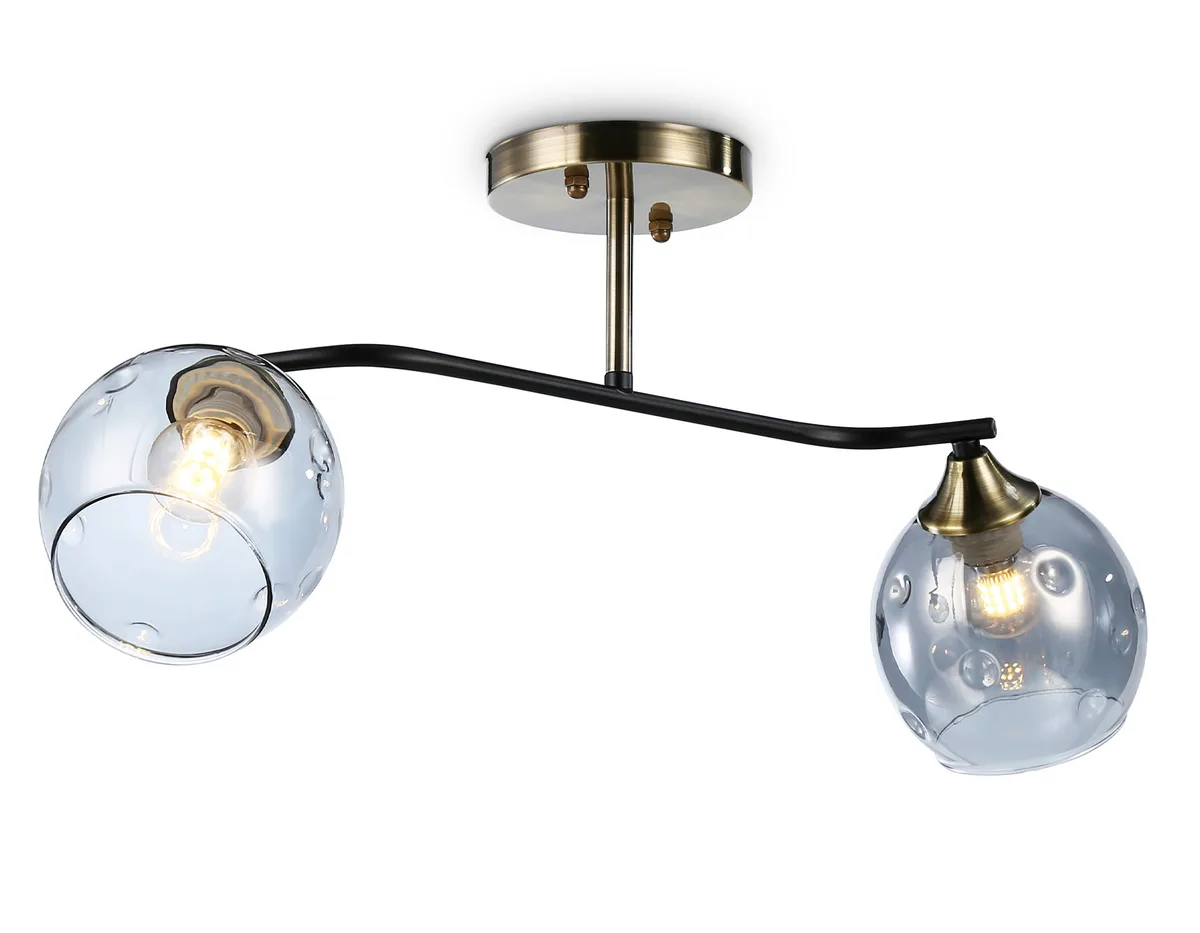 Подвесной светильник TR303008/2 SB/BK/SM бронза/черный/дымчатый E27/2 max 40W 560*140*240 Ambrella Light