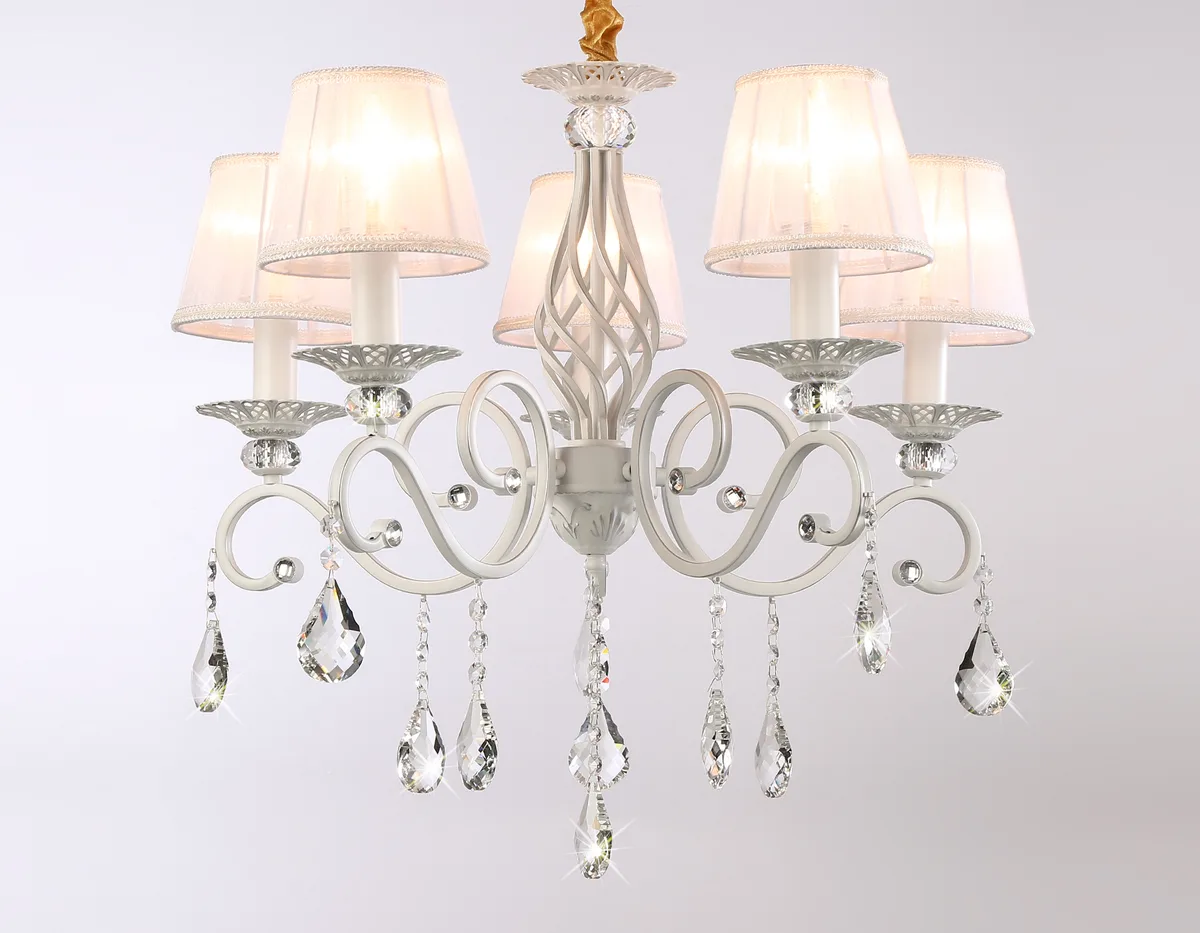 Подвесной светильник E14*5 TR4547/5 WH/SL белый/серебро E14/5 max 40W D565*500 Ambrella Light