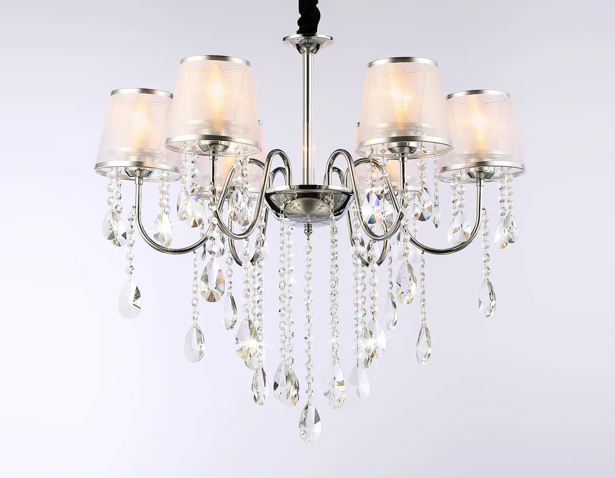 Подвесной светильник E14*6 TR4588/6 CH/SL хром/серебро E14/6 max 40W D660*570 Ambrella Light