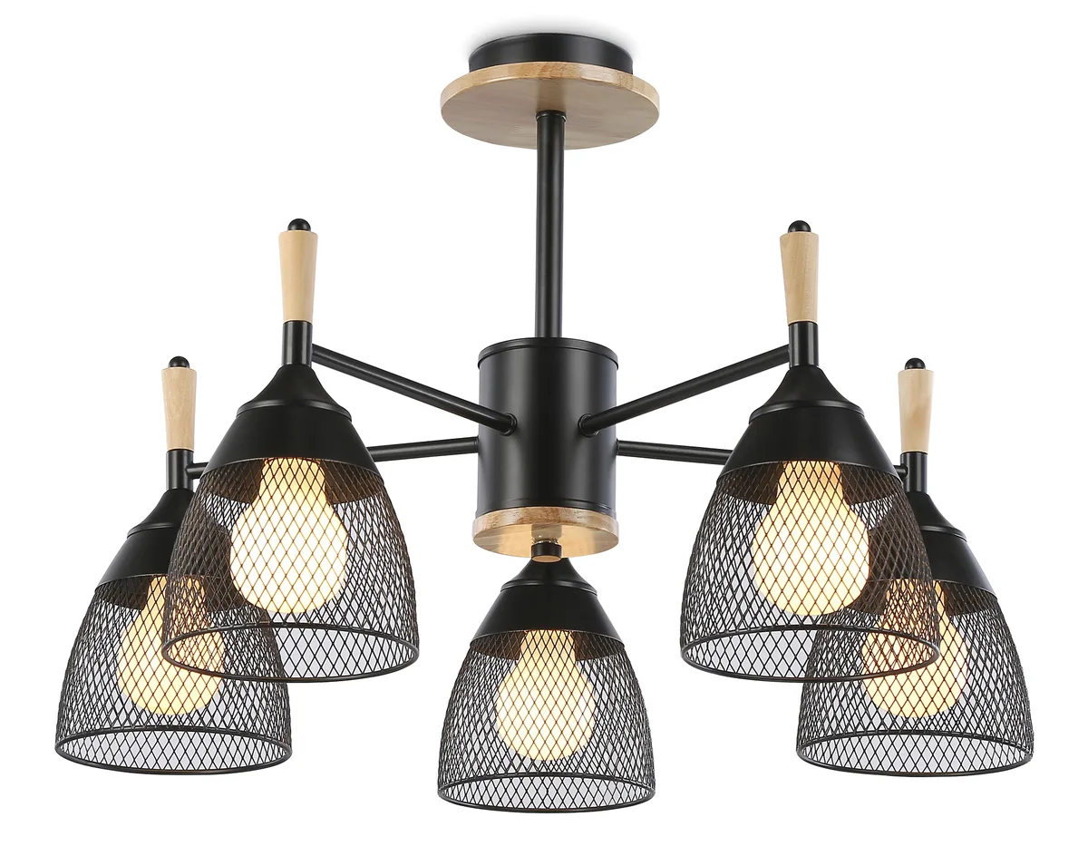 Потолочный светильник E27*5 TR8015/5 BK черный E27*5 max 40W D600*385 Ambrella Light