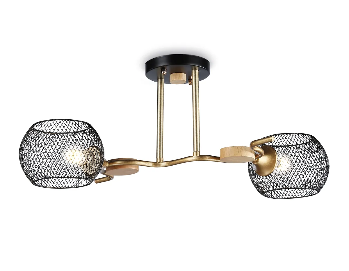 Подвесной светильник TR80162/2 BK/GD черный/золото E27/2 max 40W 550*360*220 Ambrella Light