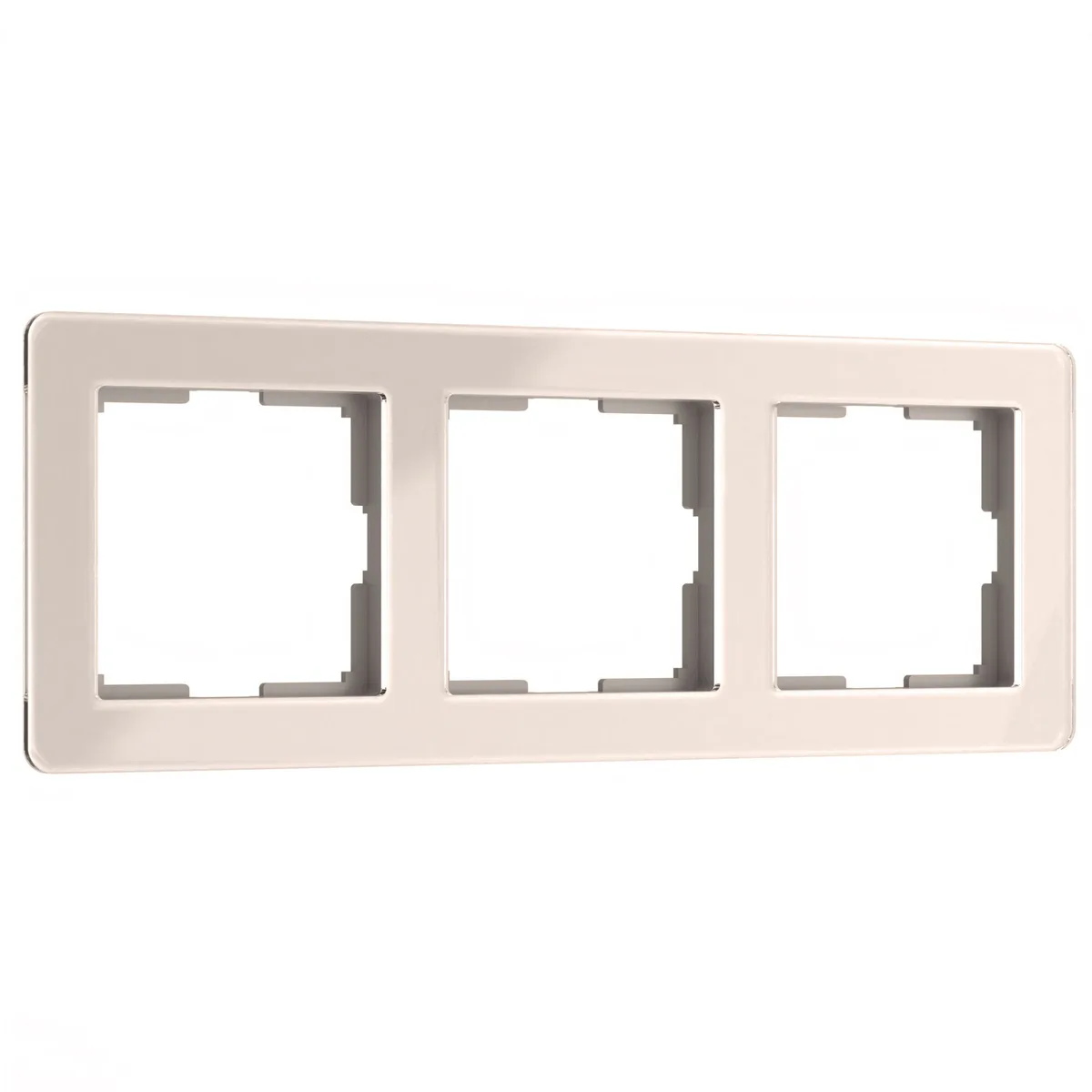 W0032743/ Рамка на 3 поста Acrylic (айвори)